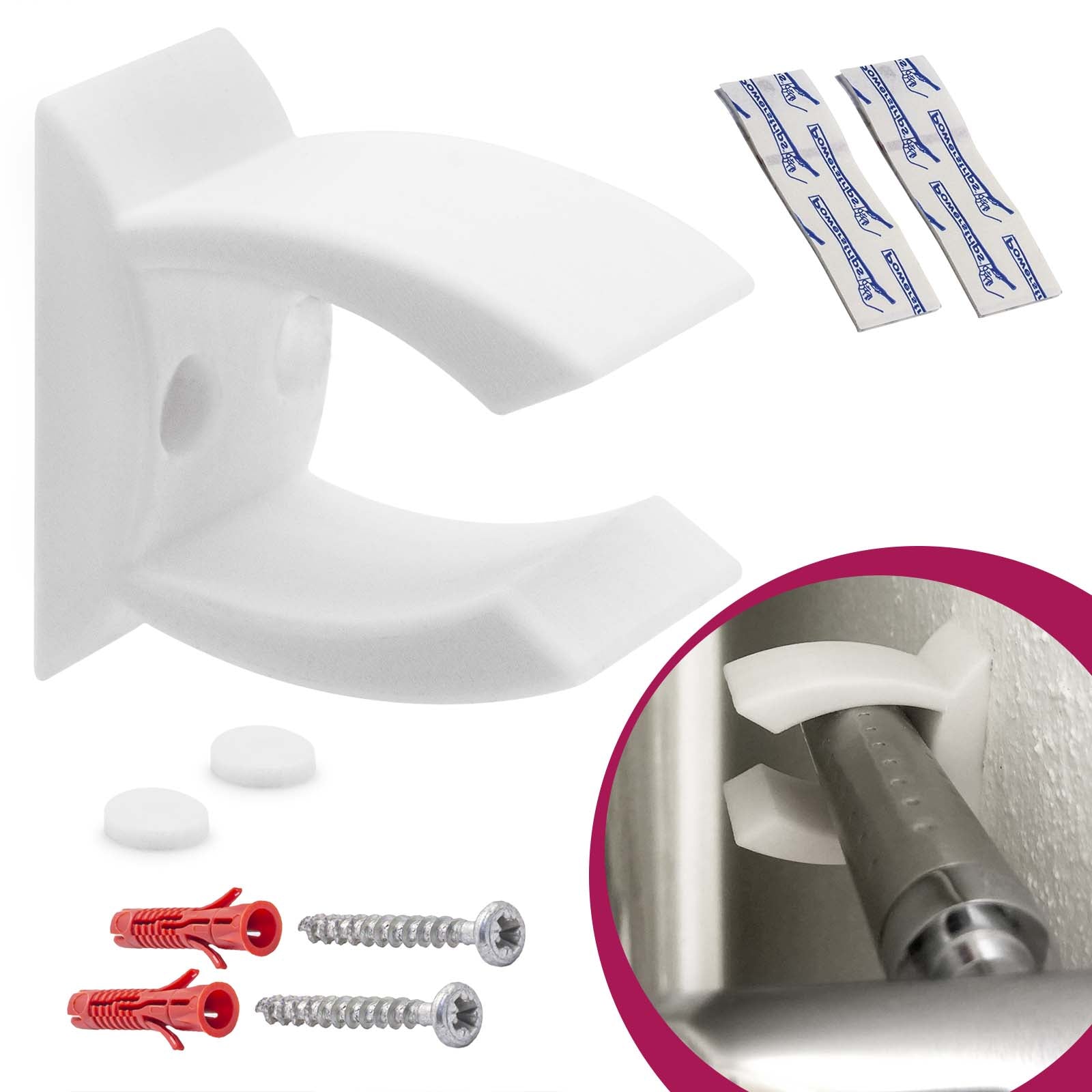 Türstopper Türhalter Türenstopper Tür-Butler Griff Wandschutz Türgriff Klammer