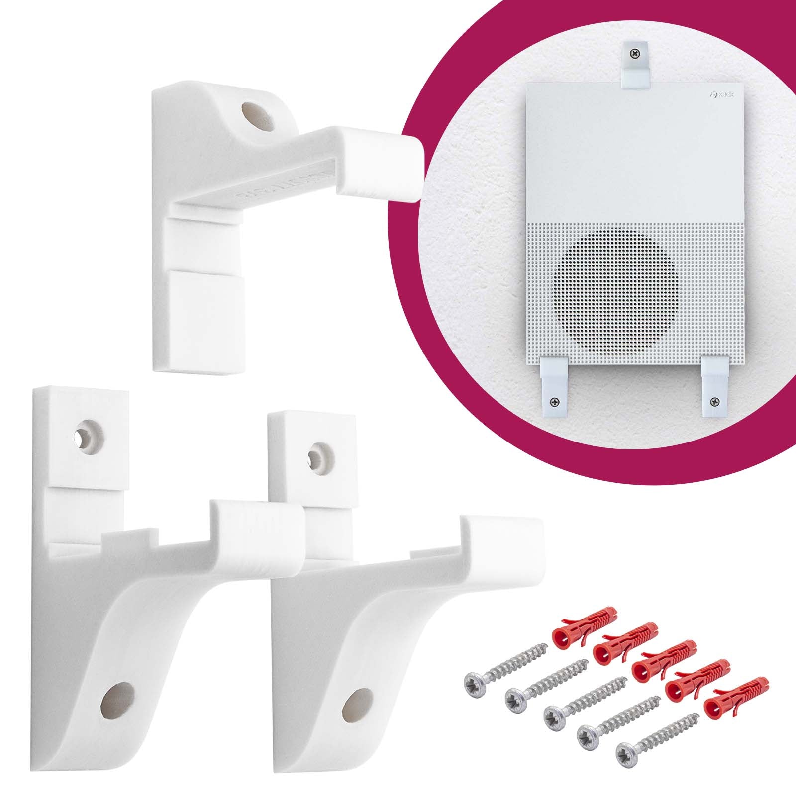 Wand Halterung Konsolen Halter Wall Mount passend für XBOX One X und One S