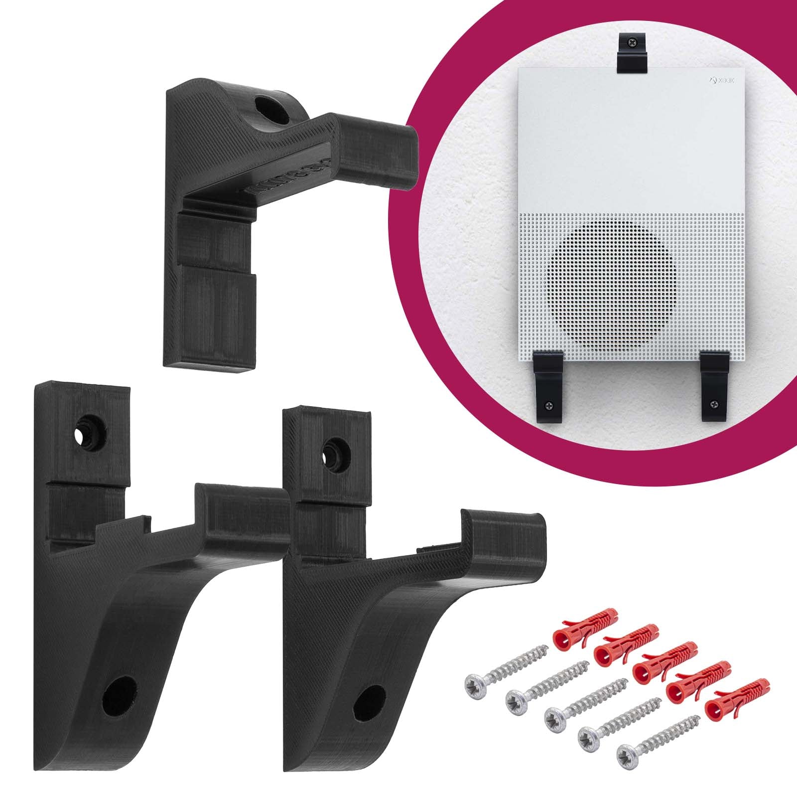 Wand Halterung Konsolen Halter Wall Mount passend für XBOX One X und One S