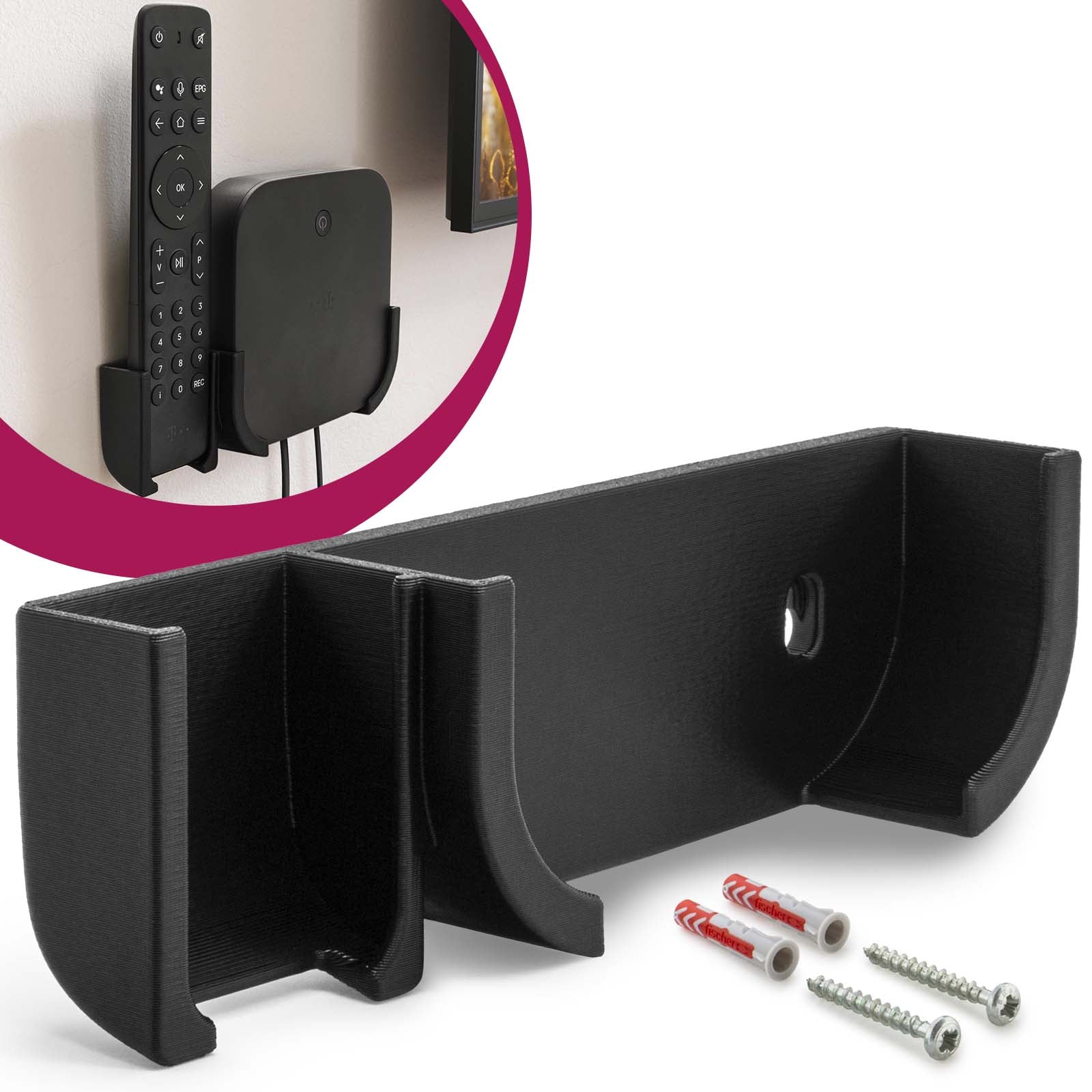 Wandhalterung passend für Telekom MagentaTV One Wandhalter TV Halterung mit Fernbedienungs Halter