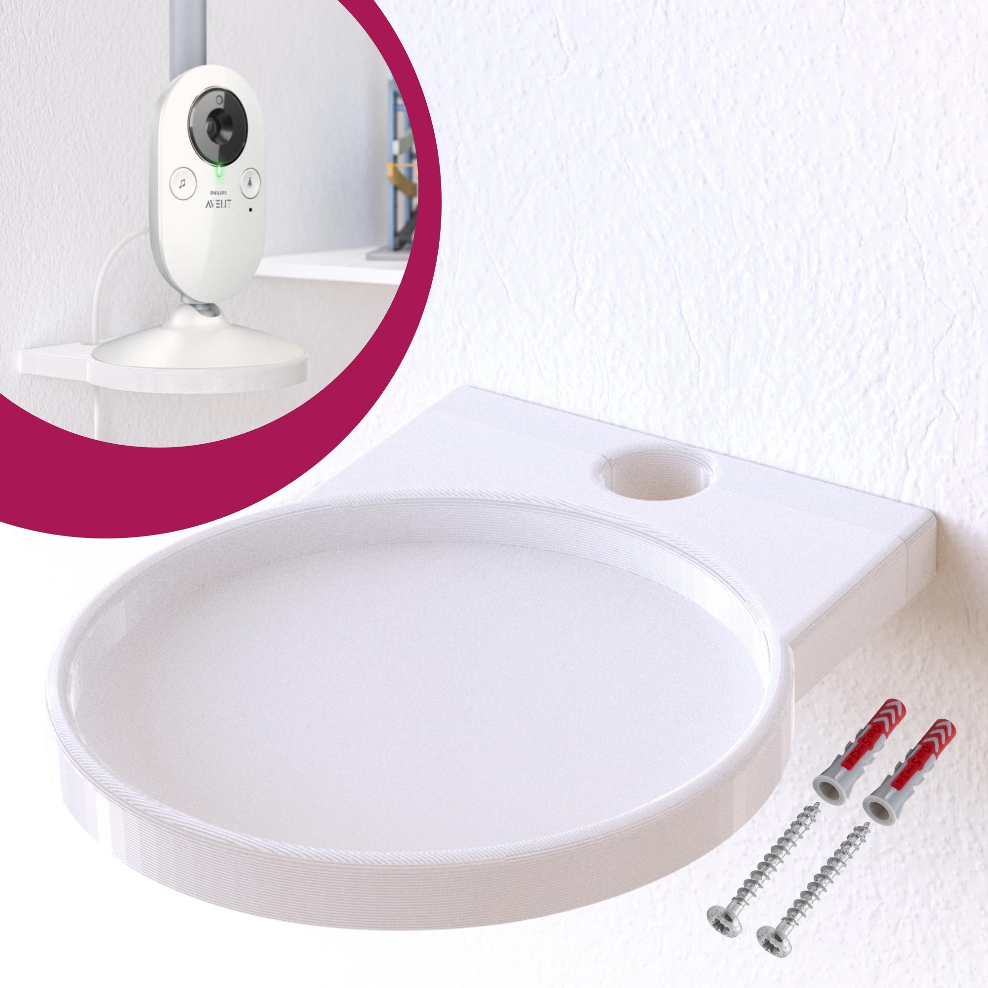 Babyphone Wandhalterung Kamera Halter passend für Philips Avent SCD843/26 SCD833/26 SCD831/26 SCD841/26
