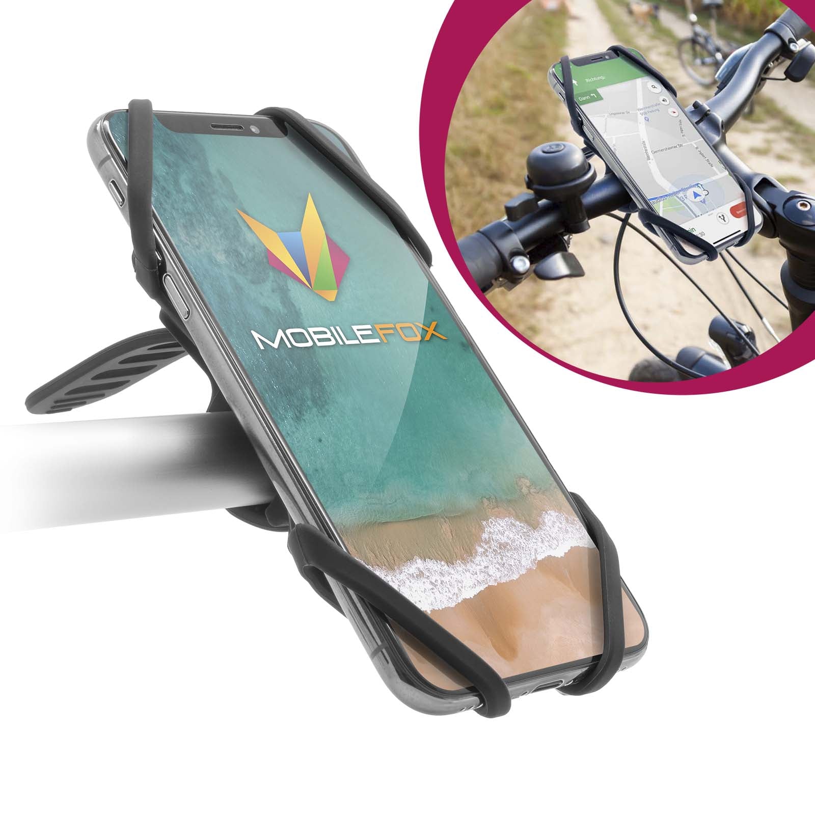 smartphone halterung für fahrradlenker Mobilefox Fahrrad Lenker Handy Smartphone Halterung Halter Bike Univer