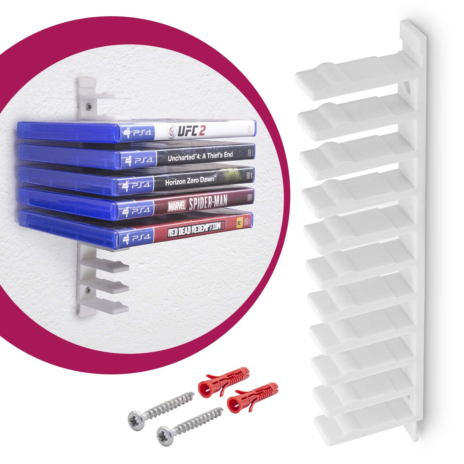 Floating Wandhalterung Blu Ray Halterung passend für Sony PlayStation PS4 PS5 Spiele