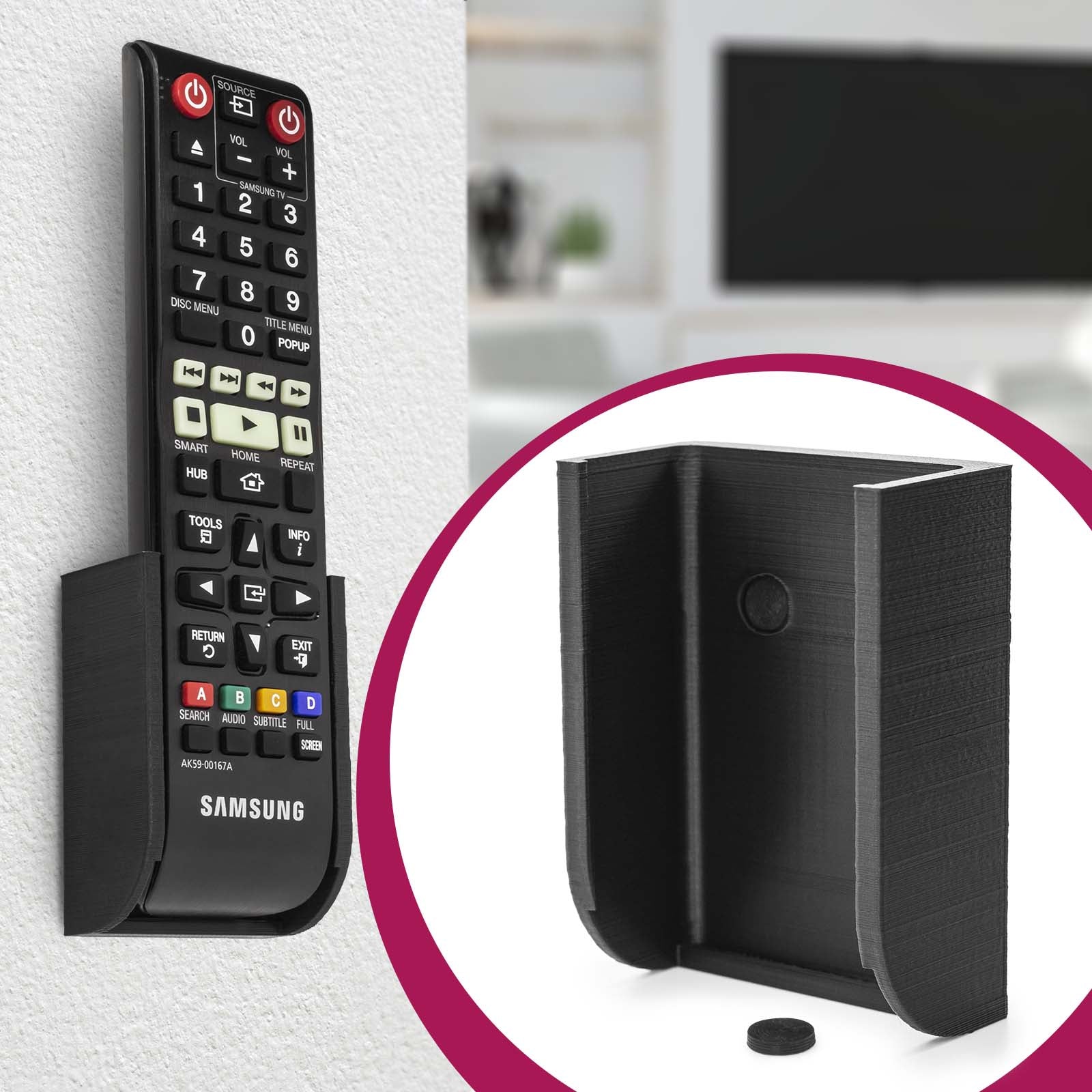 Fernbedienungshalter Wand Halterung passend für Samsung TV Fernseher AA59-00818A