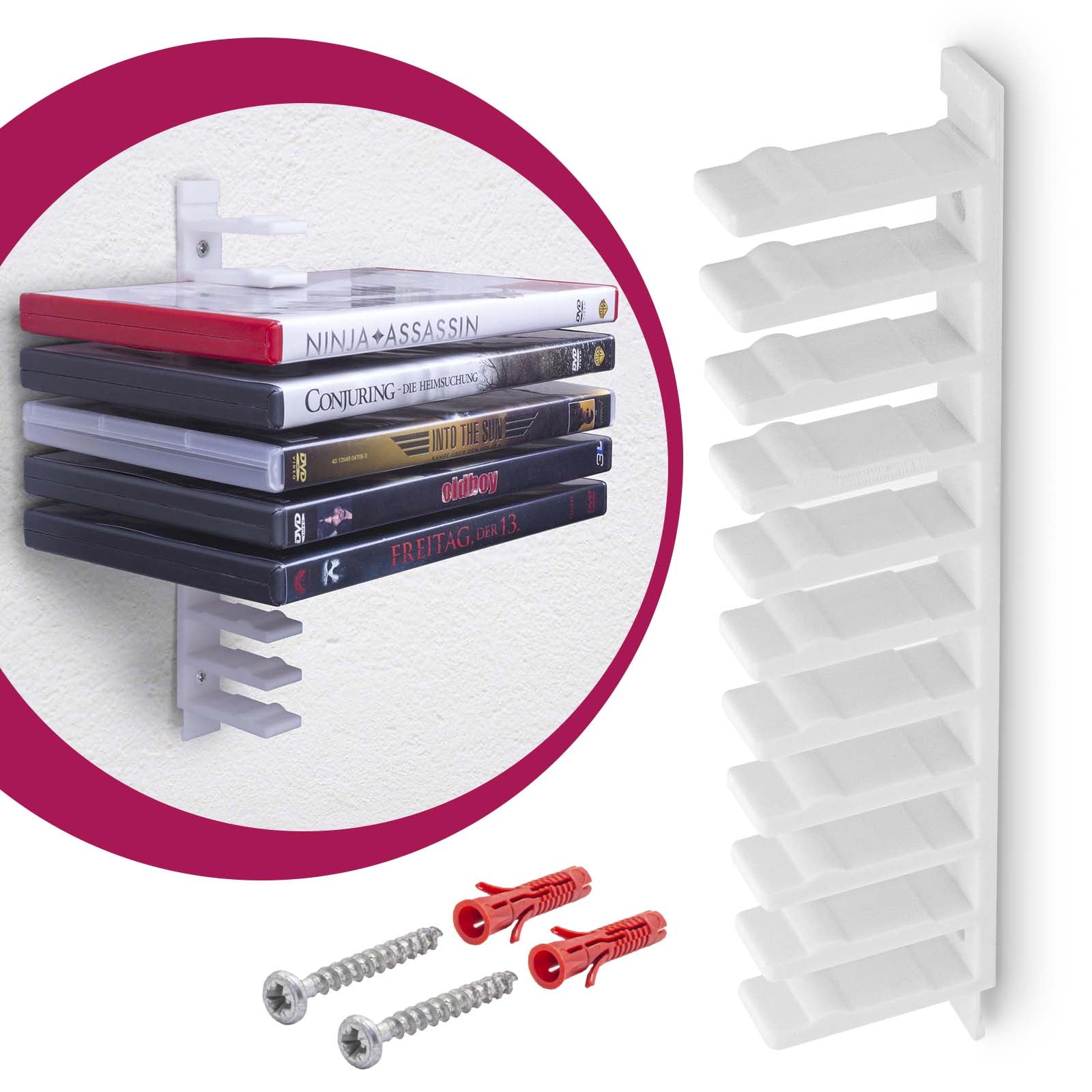 Floating Wandhalterung Modular Halterung Träger passend für DVD Filme Videos