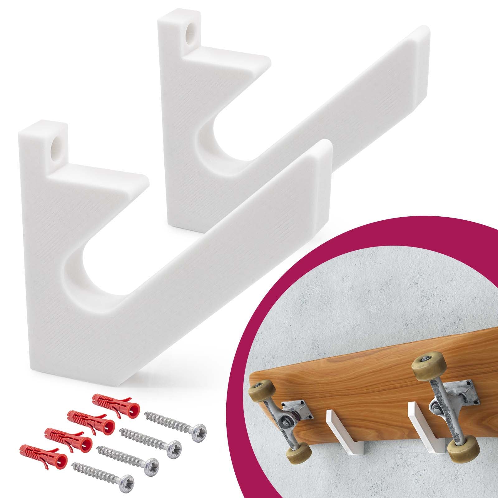 Skateboard Wand Halterung Longboard Halter Snowboard Haken Universal