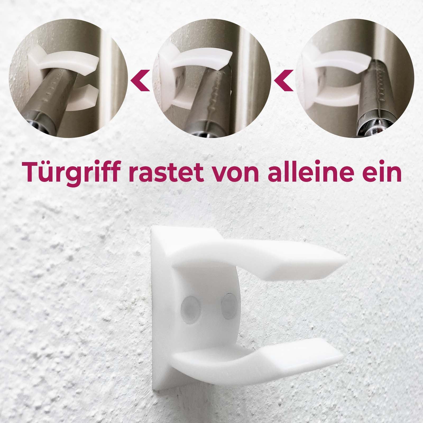 Türstopper Türhalter Türenstopper Tür-Butler Griff Wandschutz Türgriff Klammer