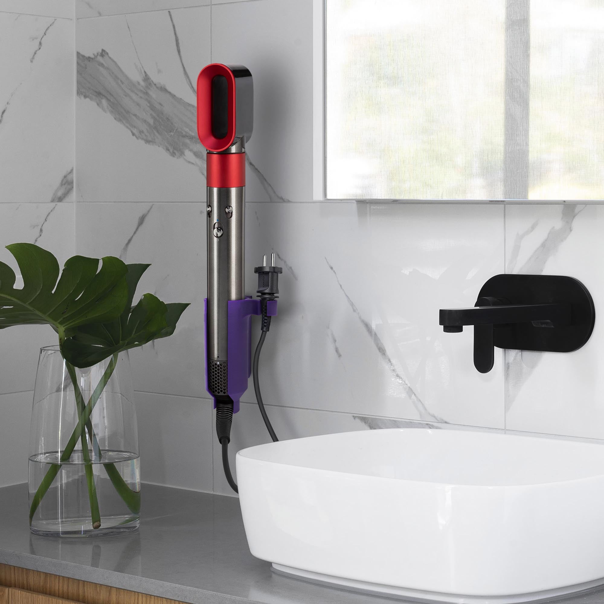 Halterung passend für Dyson Airwrap Haarstyler Wandhalter Zubehör Wandhalterung Lila Violett