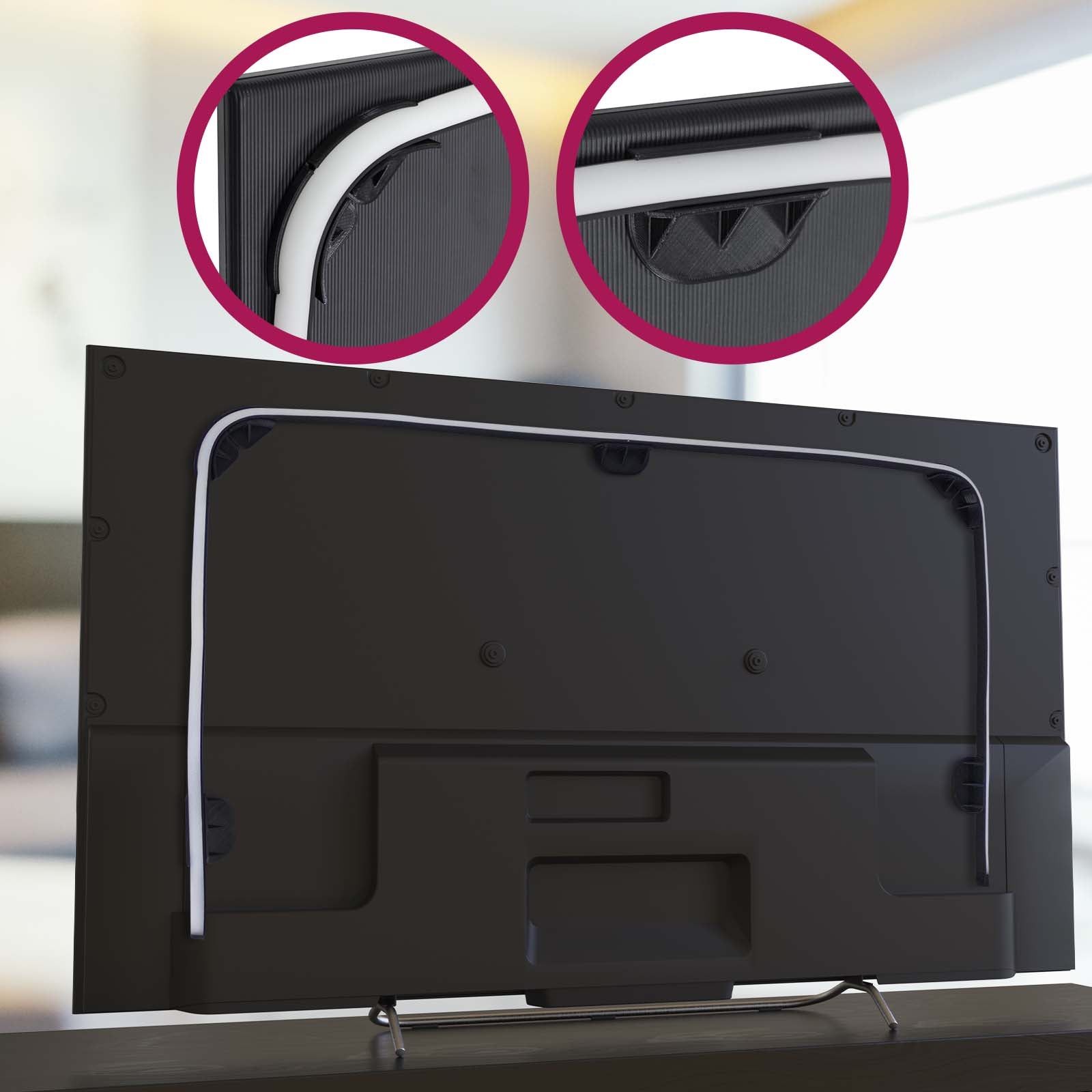 Lightstrip TV Fernseher Halterung passend für Philips Hue Play Gradient 5er Set