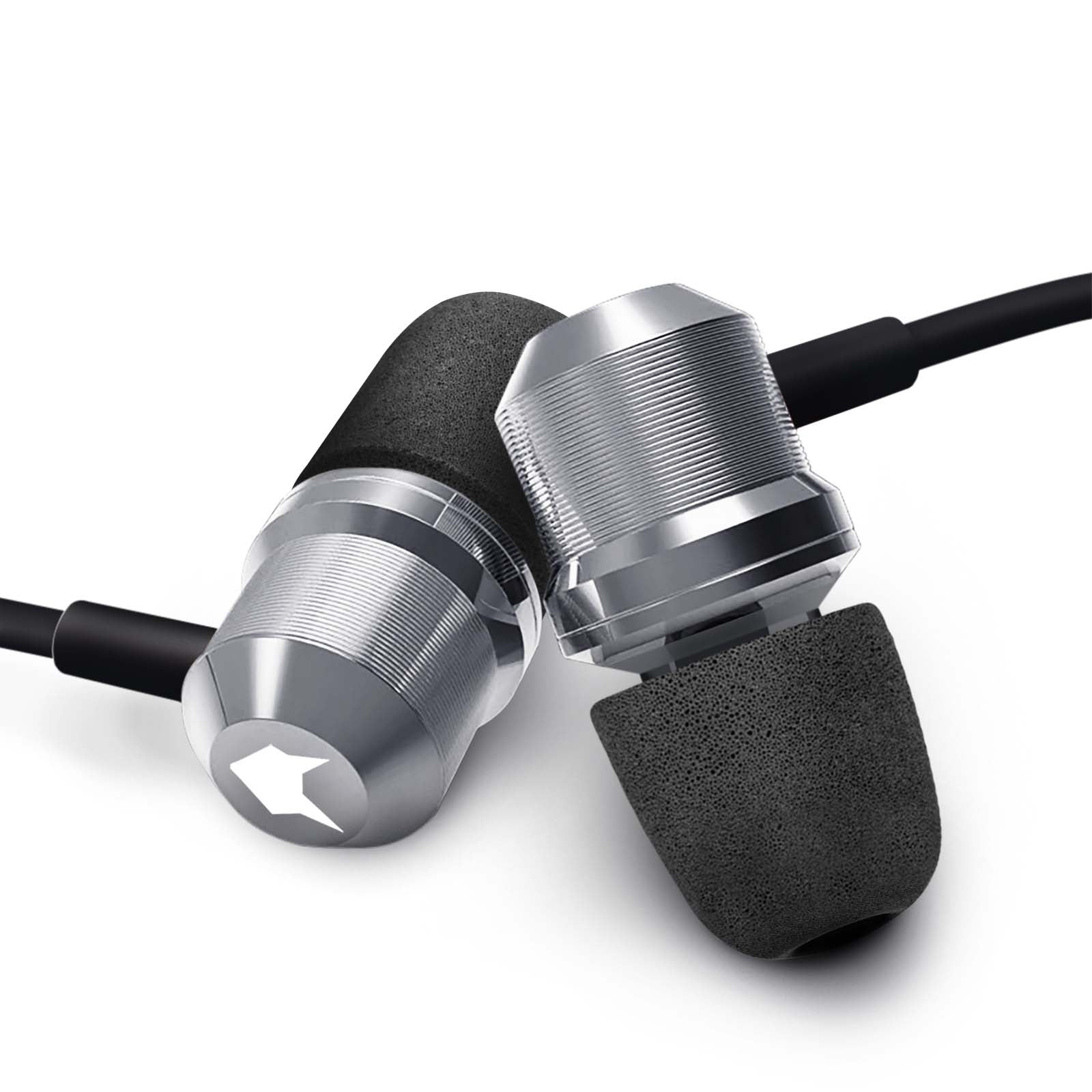 Mobilefox In-Ear Kopfhörer Headset Magnet Sport Design Memory Foam Ohrhörer Mikrofon Anthrazit