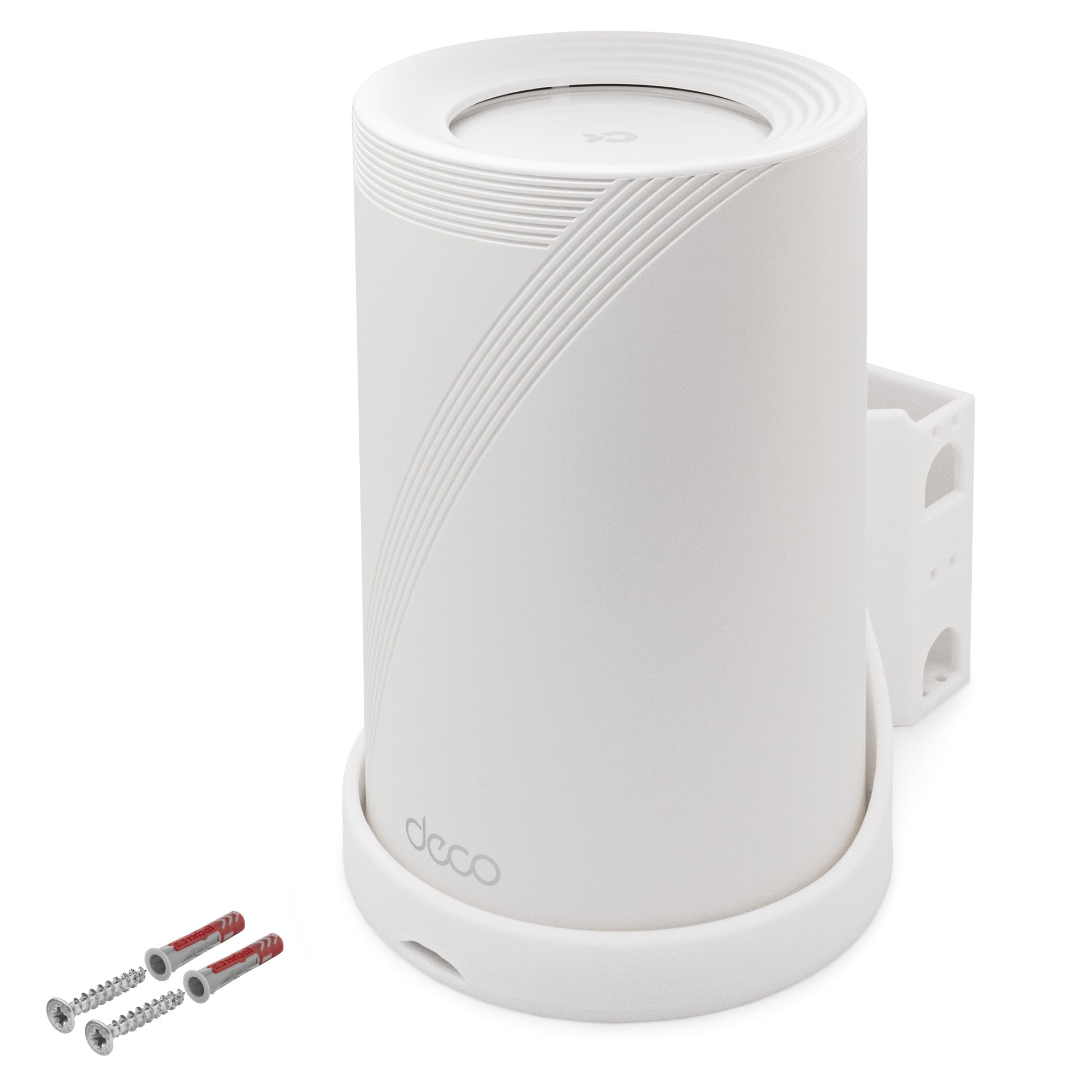 Wandhalterung passend für TP-Link Deco BE65 Wi-Fi 7 Mesh WLAN BE9300 | Robuste Halterung mit Kabelmanagement & Luftzirkulation | Wandmontage-Set inklusive Dübel & Schrauben