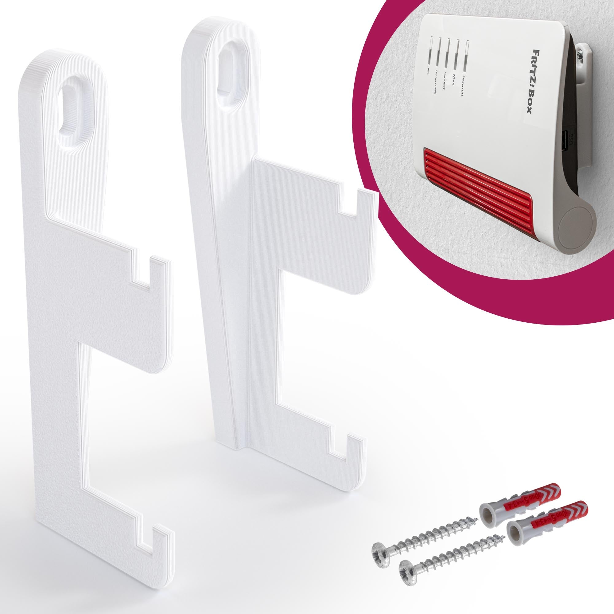 Wandhalterung passend für FritzBox 7590 7530 7510 Router Halter Halterung