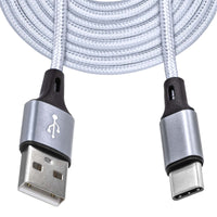 Mobilefox 3m Universal Micro Typ C USB Schnell Lade Daten Nylon Kabel