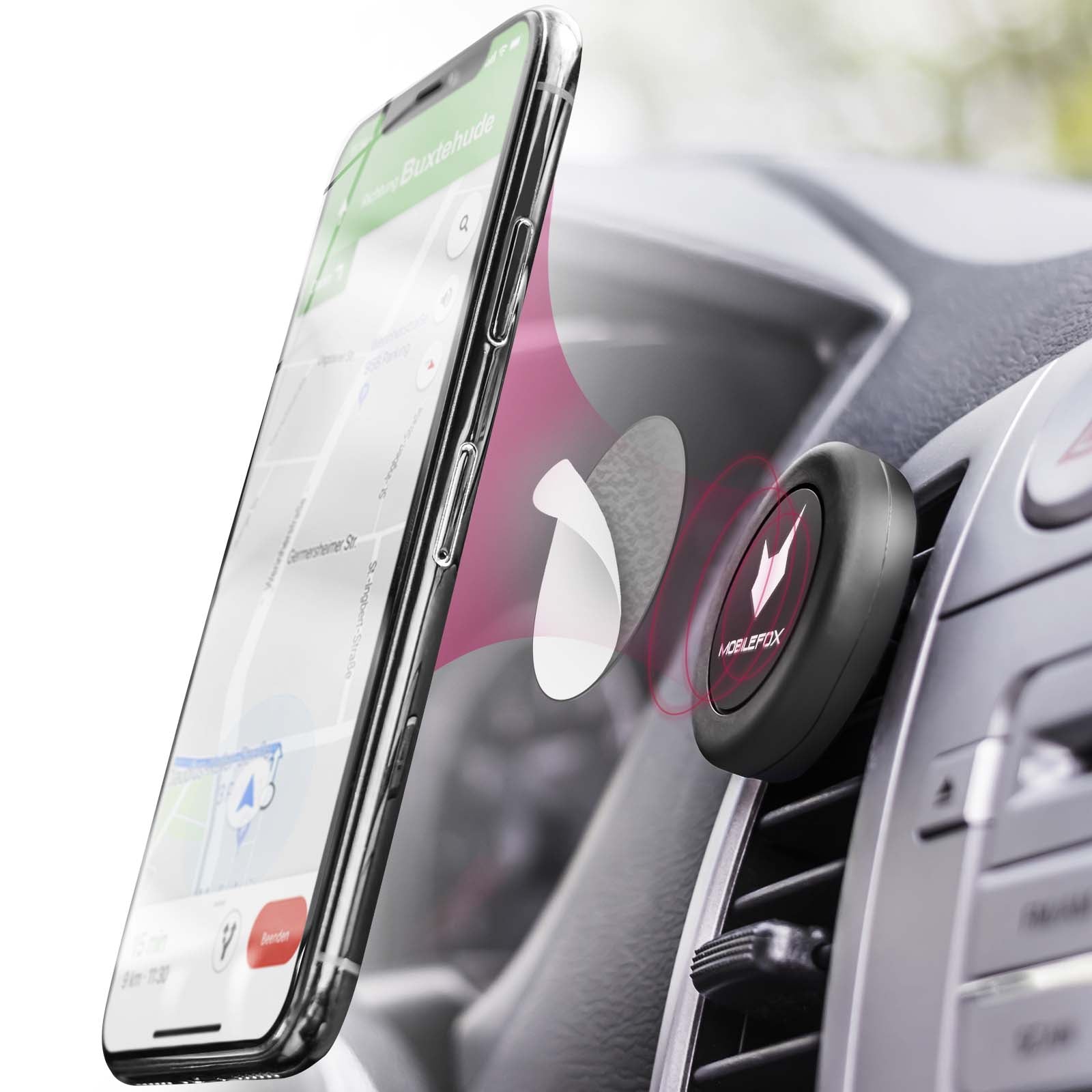 KFZ Magnet Halterung Lüftungsgitter Handy Halter Auto für Smartphone