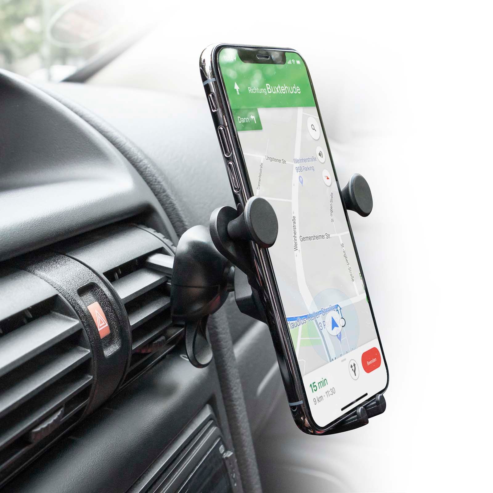Universal Lüftungs Gitter Auto KFZ PKW Handy Halterung Halter Smartphone Lamelle