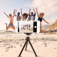 Mobilefox Handy mini Stativ Handy Ständer Selfie Klemmstativ Tripod/Dreibein passend für Handy