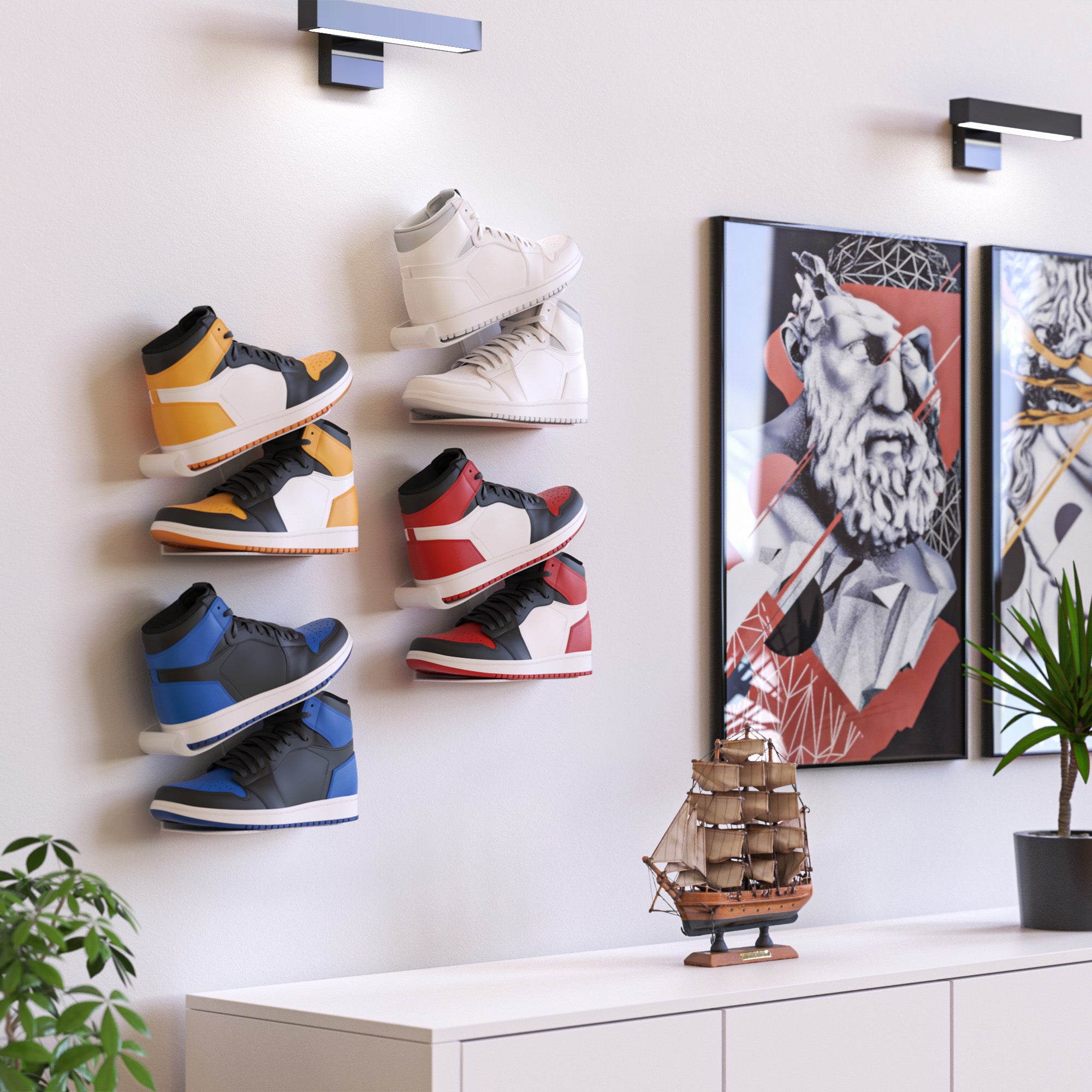 Sneaker Wandhalterung Schuh Regal Schwebend Wandhalter Schuhablage Display