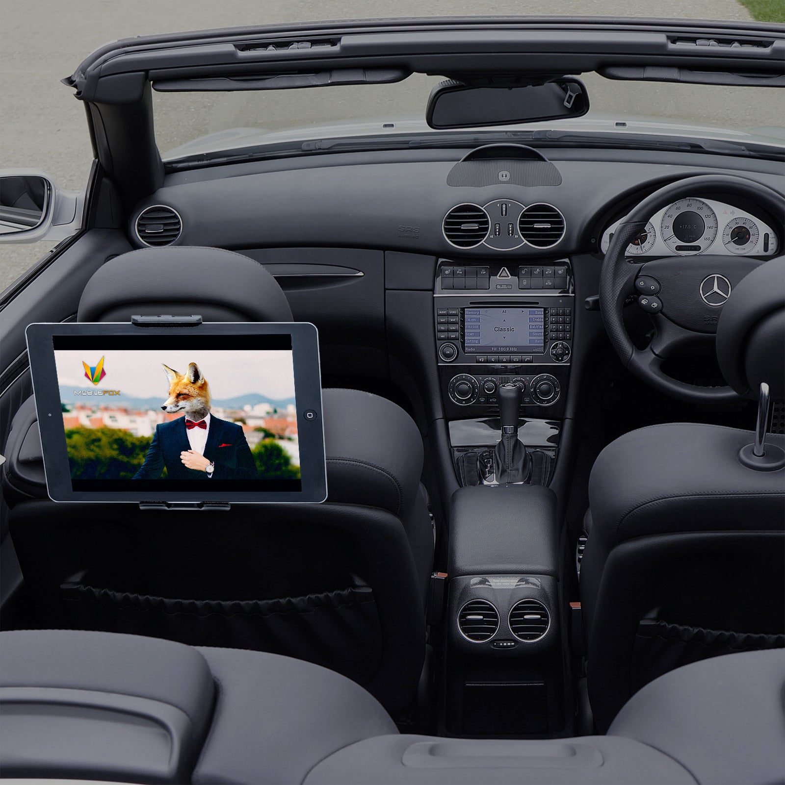 Mobilefox 360° KFZ Kopfstützen Tablet Halterung Auto Kugelgelenk Halter für Universal