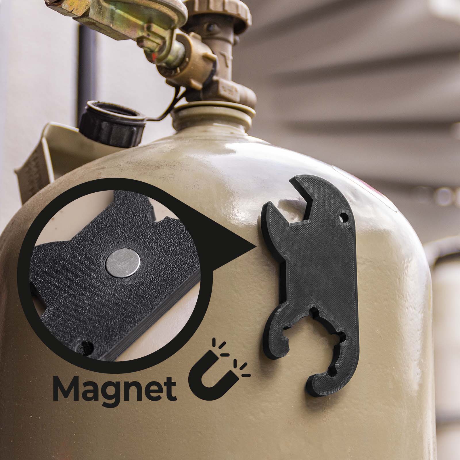 Gasschlüssel für Gasregler Druckminderer Wohnmobil Caravan 2in1 Magnetisch
