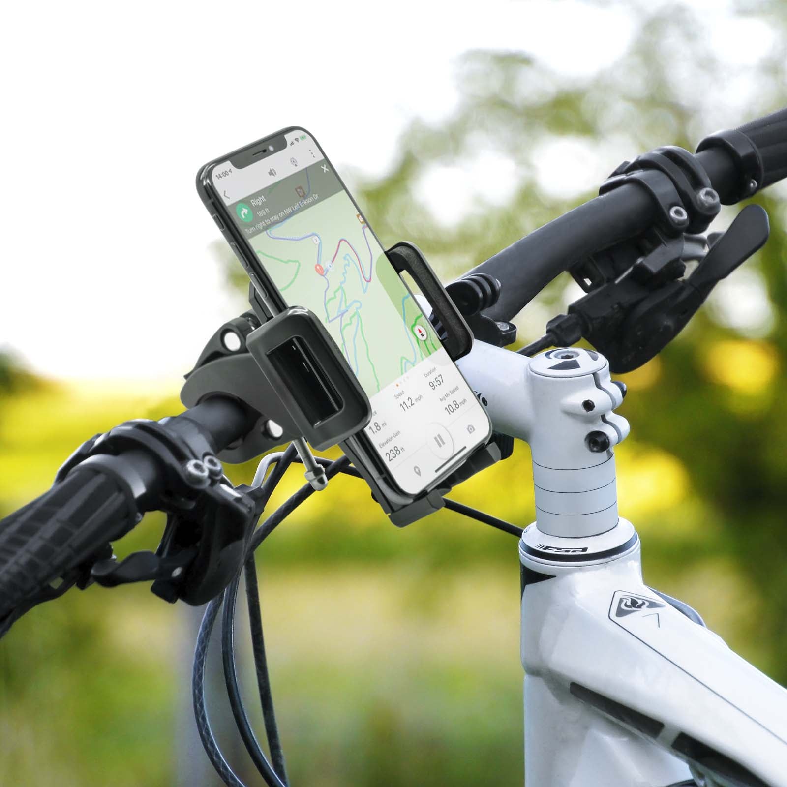 Mobilefox Fahrrad Handy Halterung Universal Lenker Halter Smartphone Schwarz MTB
