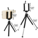 Mobilefox Handy mini Stativ Handy Ständer Selfie Klemmstativ Tripod/Dreibein passend für Handy