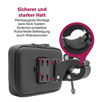 Halterung Halter Fahrrad Motorrad Lenker Handy Smartphone Navigation Größe S