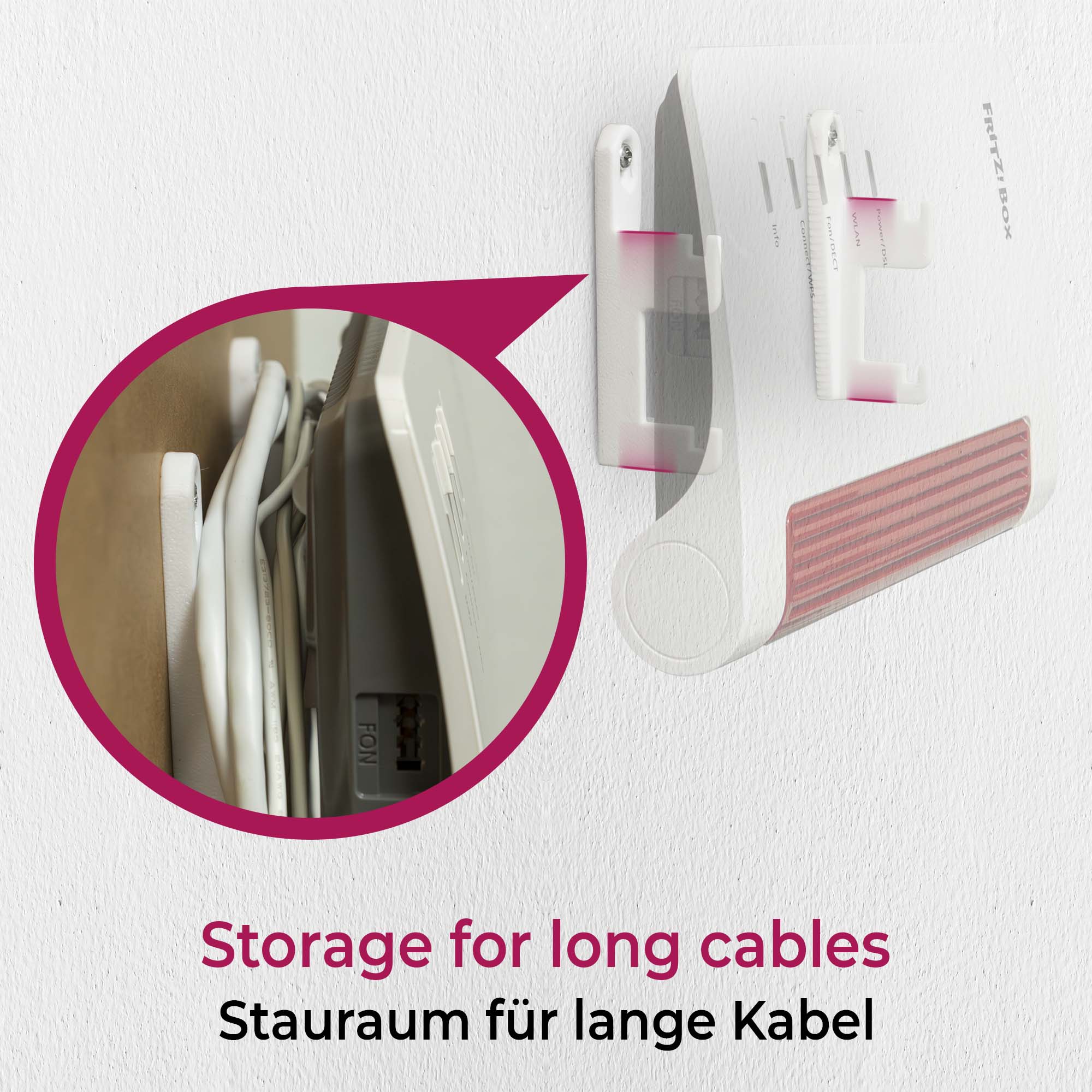 Wandhalterung passend für FritzBox 7590 7530 7510 Router Halter Halterung
