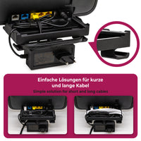 Wandhalterung Steckdosenhalterung passend für Telekom Speedport Smart 4 | 4 Plus | 4R Router | WLAN Halterung mit Kabelmanagement | Dualband Routerhalterung | Einfache Installation ohne Bohren