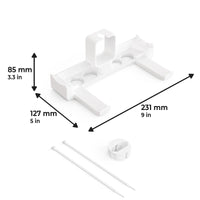 Wandhalterung & Steckdosenhalterung passend für FritzBox 6690/6591 Cable | Router Halterung zur Wandmontage | Schraubenlose Befestigung mit Netzteil-Halterung | Integriertes Kabelmanagement