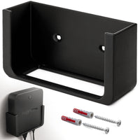 Wandhalterung passend für waipu.tv Box 4K Schwarz | Platzsparende TV Box Halterung inkl. Kabelmanagement | Robuste Halterung mit Schrauben und Klebepunkten