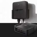 Wandhalterung passend für waipu.tv Box 4K Schwarz | Platzsparende TV Box Halterung inkl. Kabelmanagement | Robuste Halterung mit Schrauben und Klebepunkten