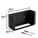 Wandhalterung passend für waipu.tv Box 4K Schwarz | Platzsparende TV Box Halterung inkl. Kabelmanagement | Robuste Halterung mit Schrauben und Klebepunkten
