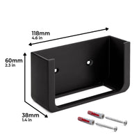 Wandhalterung passend für waipu.tv Box 4K Schwarz | Platzsparende TV Box Halterung inkl. Kabelmanagement | Robuste Halterung mit Schrauben und Klebepunkten