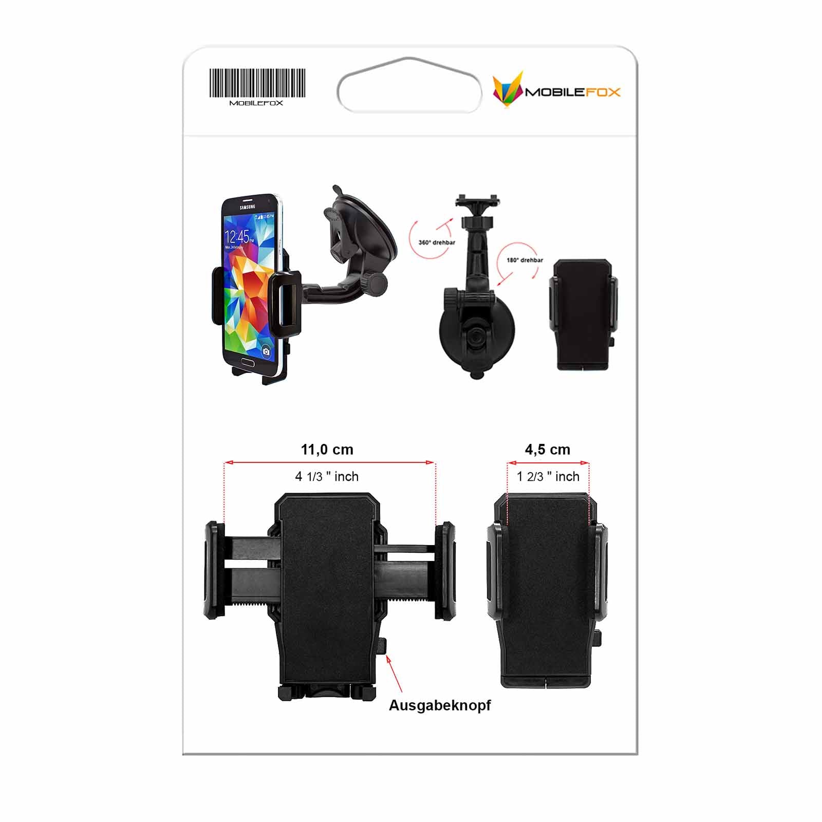 360° Universal Auto KFZ-Halterung LKW Halter Car Holder Mount Handy Smartphone